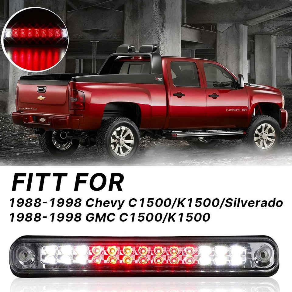 3ª terceira luz de freio lâmpada de carga para 1988-1998 Chevy GMC C1500 K1500 Silverado - Imagem 2 de 4