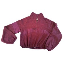 Victoria's Secret Pink Quarter Zip Pullover XS Burgundy Sweatshirt