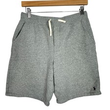 Polo Ralph Lauren Boys XL 18-20 Gray Sweat Shorts Pony Logo Cotton Blend