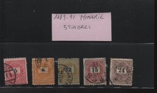 HONGRIE LOT DE 5  timbres anciens oblitérés DE 1889-91