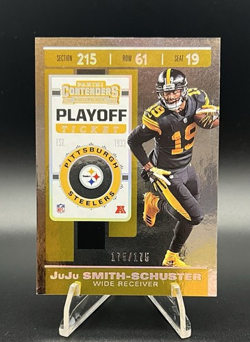 2019 Contenders Playoff Ticket Parallel /175 JuJu Smith-Schuster Steelers Chiefs - Picture 1 of 4