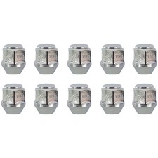 10 Radmuttern Kegelbund geschlossen 60° M12x1.25 25mm chrom für Smart Forfour 1