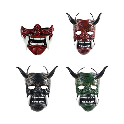 Japanische Samurai-Oni-Maske, schreckliche Halloween-Maske, dekorative