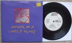 Yes - Owner Of A Lonely Heart - EX- 45 + PS - 1991 Reissue - LOW BUY IT NOW