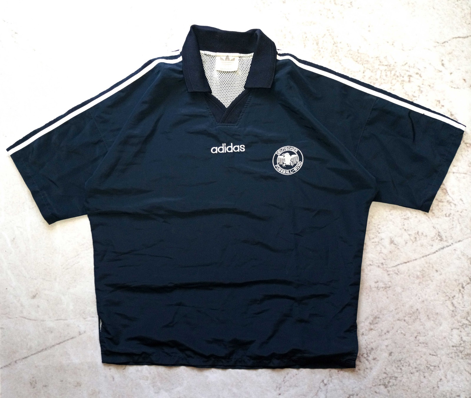 Vintage 90s Adidas Germany DFB Football Soccer Training Drill Top Shirt Mens XL