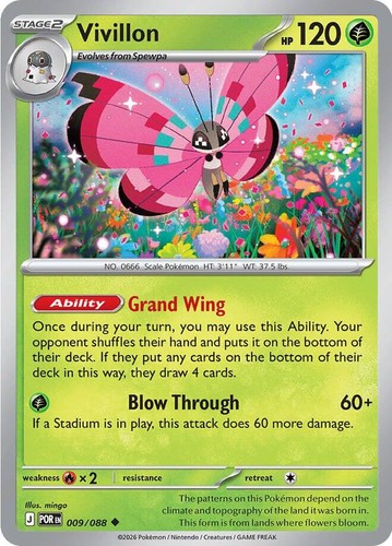 Vivillon 009/088 ME03: Perfect Order Pokemon TCG (FREE S&H) | eBay