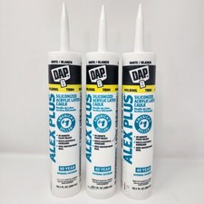 DAP Alex Plus Silicone Caulk Acrylic Latex White 10.1 fl oz 3 Pack 