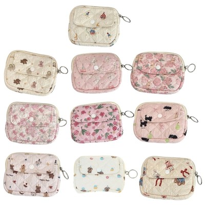 Floral Wallets Small Storage Bag Cartoon Change Purse Coin Purse Lipstick Bag