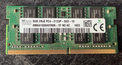SKhynix 8GB 2Rx8 PC4-2133P HMA41GS6AFR8N SODIMM MEMORY *TESTED*