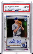 2020 Bowman Draft Asa Lacy #BDC88 SP Auto Chrome /99 PSA 10