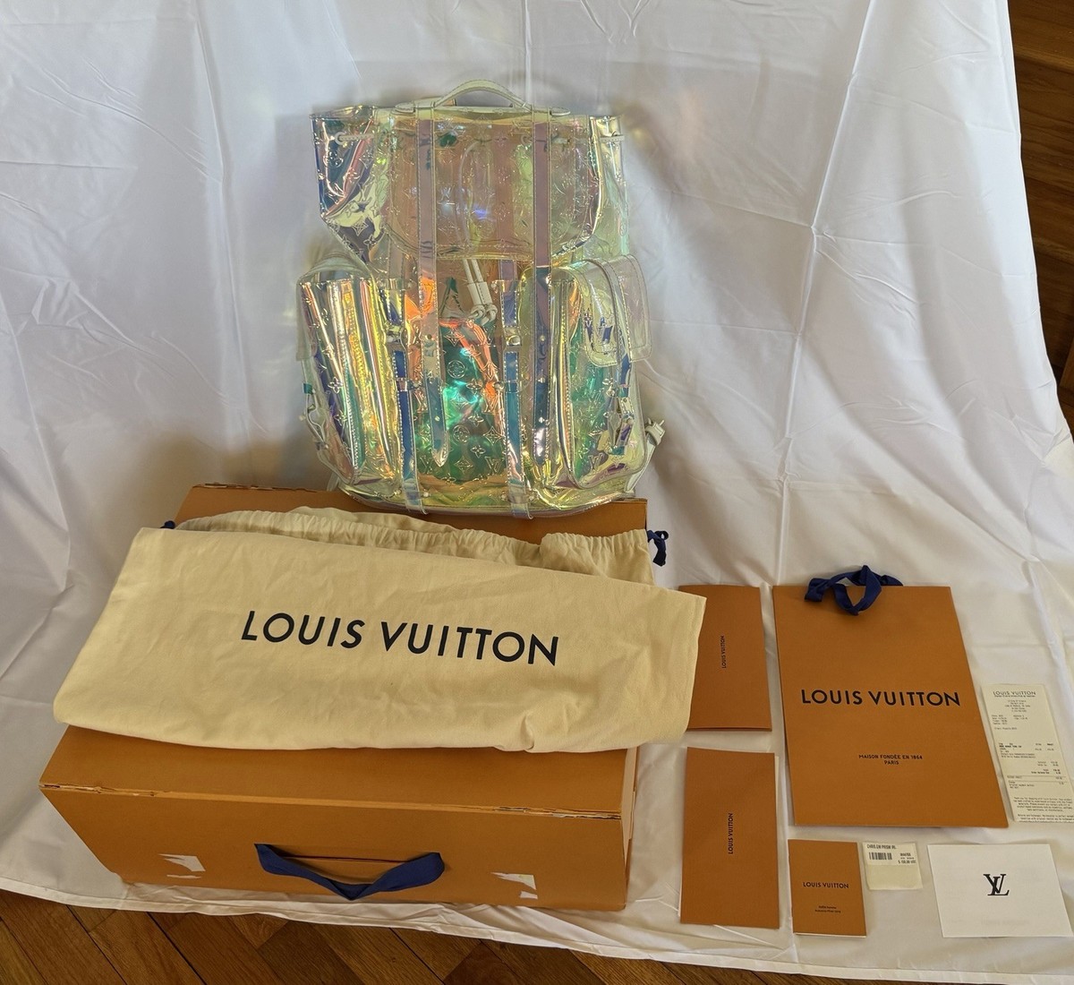 iridescent louis vuitton backpack PVC Monogram Christopher GM Prism 1885123 FASHIONPHILE Brand New Louis Vuitton Iridescent