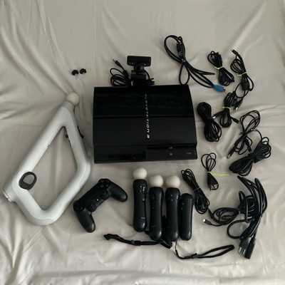 TESTED PlayStation 3 PS3 Fat Backwards Compatible CECHB01 W/ Controller/Eye/Move