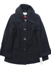 NWT / DONATELLA Women's WOOL / CASHMERE BLEND Black COAT - SIZE: 10