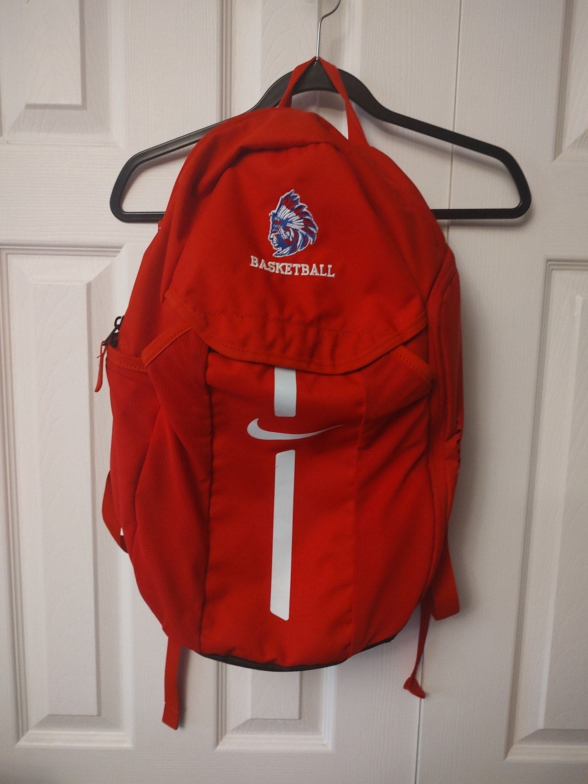 Nike Team Academy Soccer Backpack Red Native American Patch 