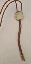 1964 Montana Statehood 75 Yr Territorial 100 Yr Sterling Coin Copper Bolo