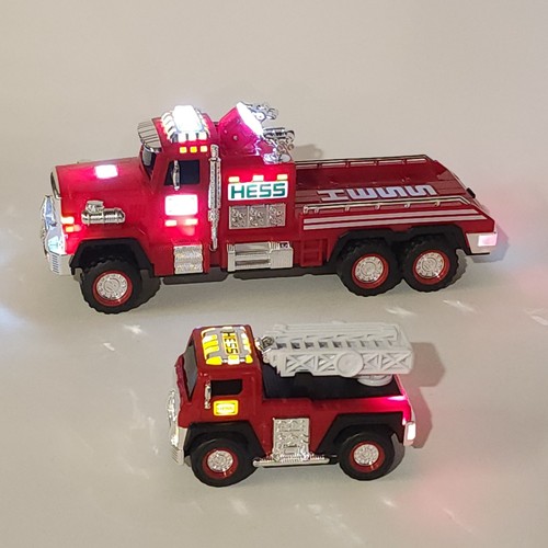 Hess 2015 Best Toy Fire Truck Ladder Rescue Tested No Box Red Lights Sounds