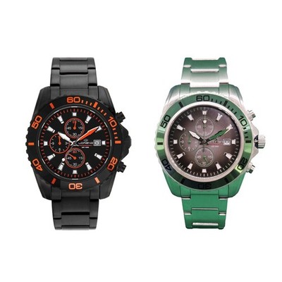 Lorenz Herren Quarz Chronograph Aus Stahl Mit Kautschukarmband Gratis