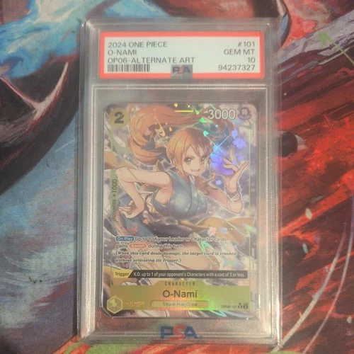 O-Nami OP06-101 Alt Art Wings of the Captain 2024 One Piece English PSA 10