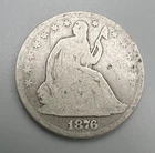 1876-CC Seated Liberty Half Dollar - 50c Silver US Coin - Rare Carson City Mint