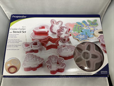 Progressive Baker's Holiday Cookie Cutter  Stencil 24 Piece Set COMPLETE NEW