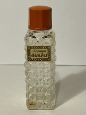 Vintage Avon Mini Perfume Bottle Jasmim Harless Checkered Glass Orange Cap