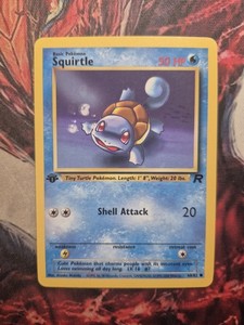 all first edition base set pokemon cards Pokemon Base Set (1st Edition) Squirtle #63/102 PSA 8 Trading Card –  Rotterdam Comics main image 1