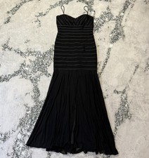 Betsy Adam Womens Size 10 Black Mermaid Evening Gown Pleated Maxi Dress