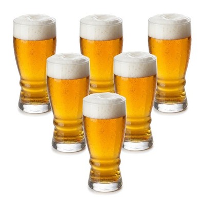 300 ml halbes Pint Bierglas Saft & Softdrink Becher klar 6 Stück