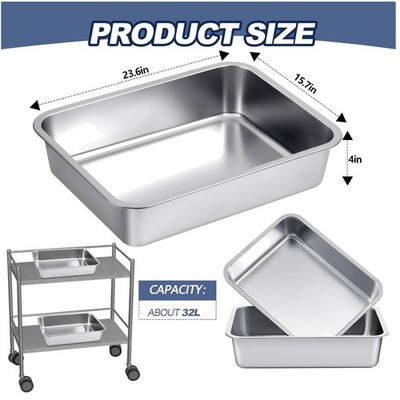2 Pack Stainless Steel Food Grade Tote Box