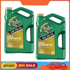 2 pack Quaker State Full Synthetic 0W-20 Motor Oil, 5-Quart