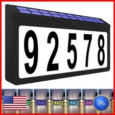 IVWVI Solar Address Sign Illuminated Plaque Outdoor Waterproof RGBW House