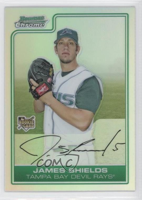 2006 Bowman Draft Chrome Refractor James Shields #BDP54 Rookie RC 0b3