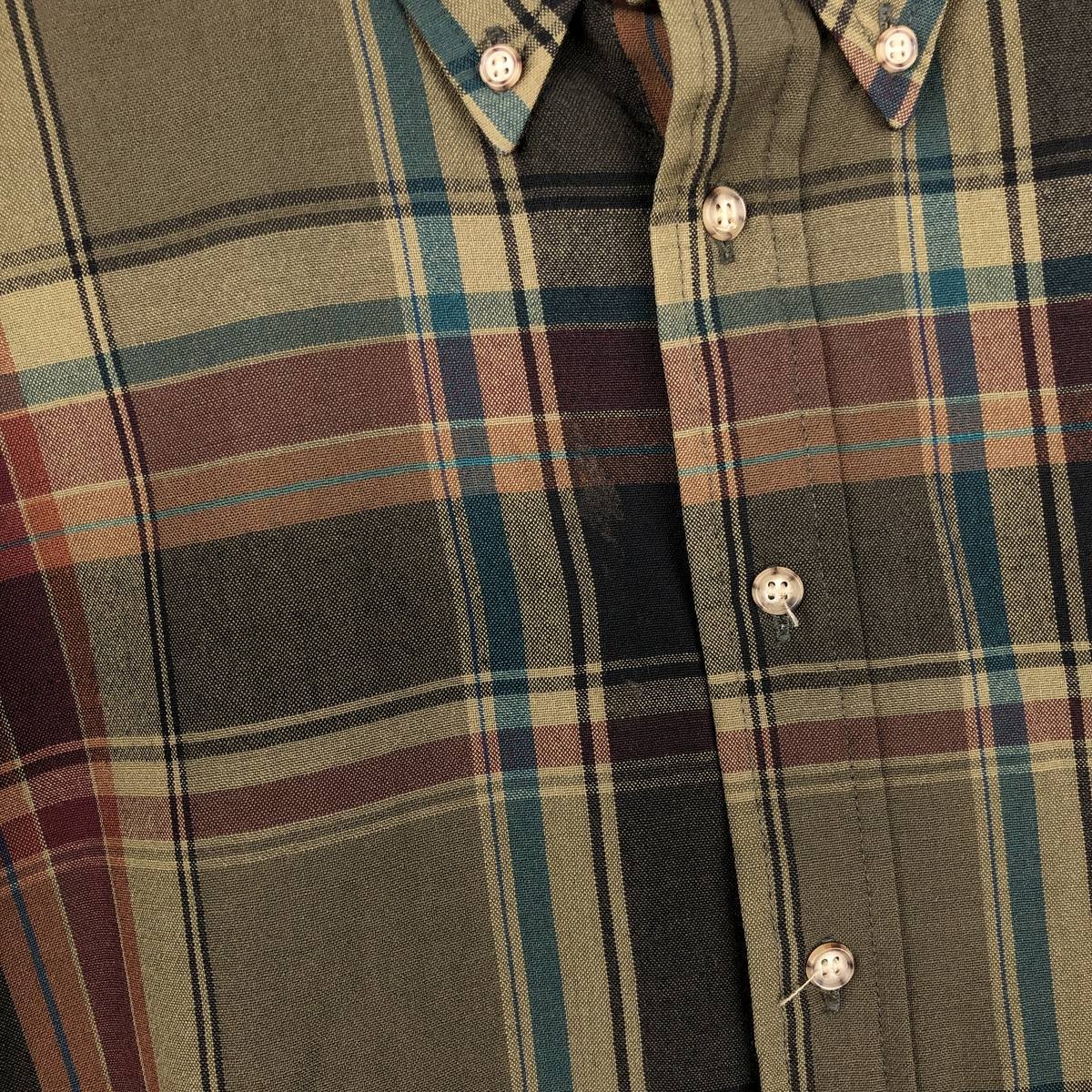 PENDLETON Old clothes 70'S check pattern button d… - image 6