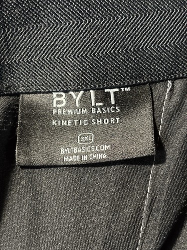 BYLT Kinetic Shorts Men's Gray 3XL, inseam 9.5" stretch performance - Picture 7 of 14