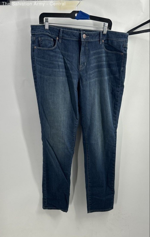 Ann Taylor Womens Blue Curvy Medium Wash 5-Pocket Design Skinny Jeans Size 14
