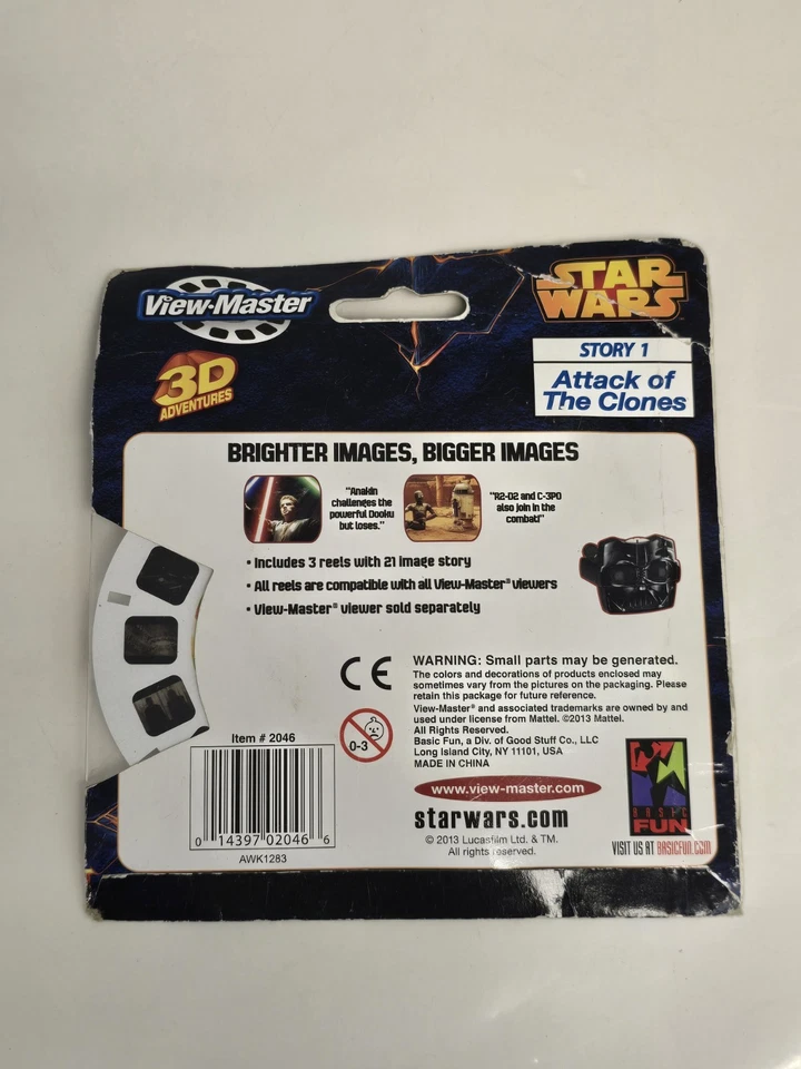 2013 View Master Star Wars Story 1 Attack Of The Clones 3 Reel Set 21 Images NEW - Image 2 of 3