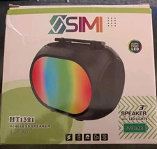 Simi Bluetooth Speaker 3" Speaker With Colorful Led Light, Rechargeable 