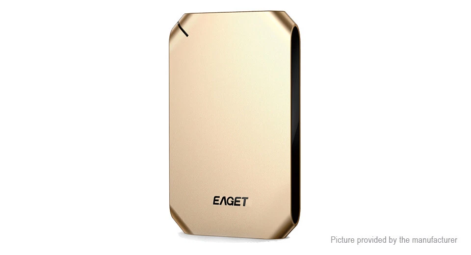 NIB - EAGET 'G60 USB 3.0' 1-TB EXTERNAL HARD DRIVE - Gold - Image 4 of 4