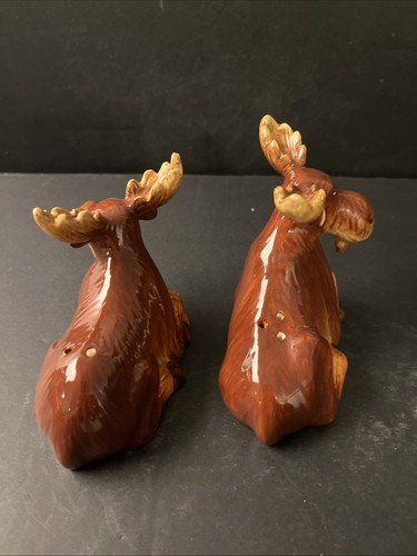 Vintage Moose Hunting Medium S&P Salt & Pepper Shaker Set B22 - Bild 4 von 5