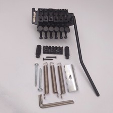 Wilkinson WV2-SB 54 mm 2-Point Gitaar Tremolo Brug ST-stijl met Vintage Stalen Zadels Volledig Massief Stalen Blok voor Import Strat/Japan Strat, Zwart