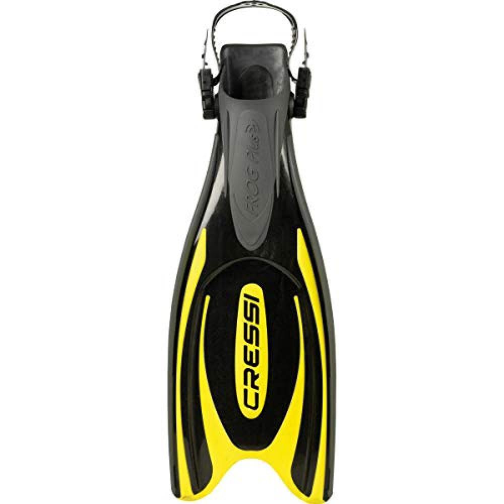 (TG. S/M) Cressi Frog Plus Fins, Yellow, Small/Medium - NUOVO