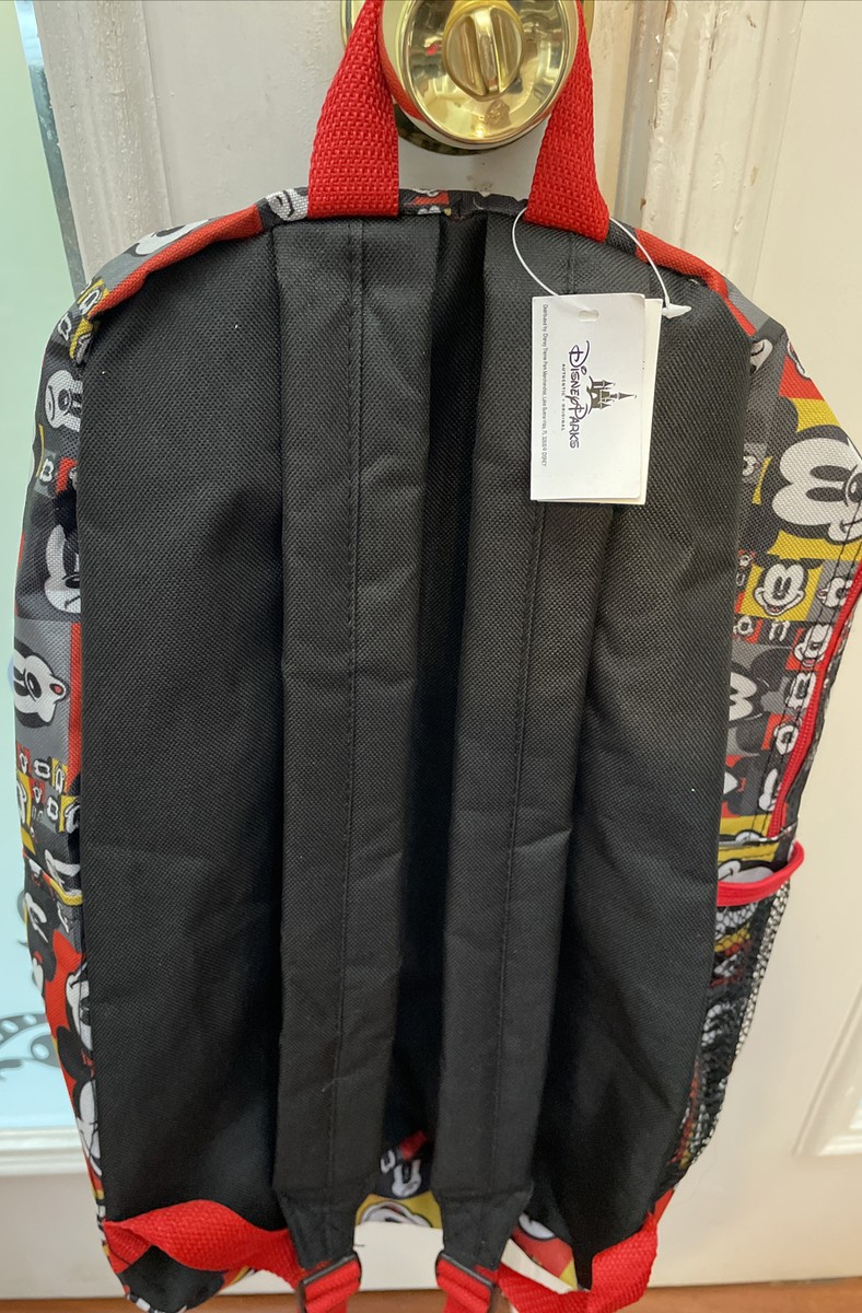 NWT Walt Disney World Backpack Mickey Mouse Black Red Yellow School Bookbag Bag Vintage Mickey Mouse Backpack - Etsy Denmark main image 3