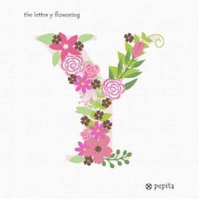 The Letter Y Flowering Needlepoint Kit or Canvas