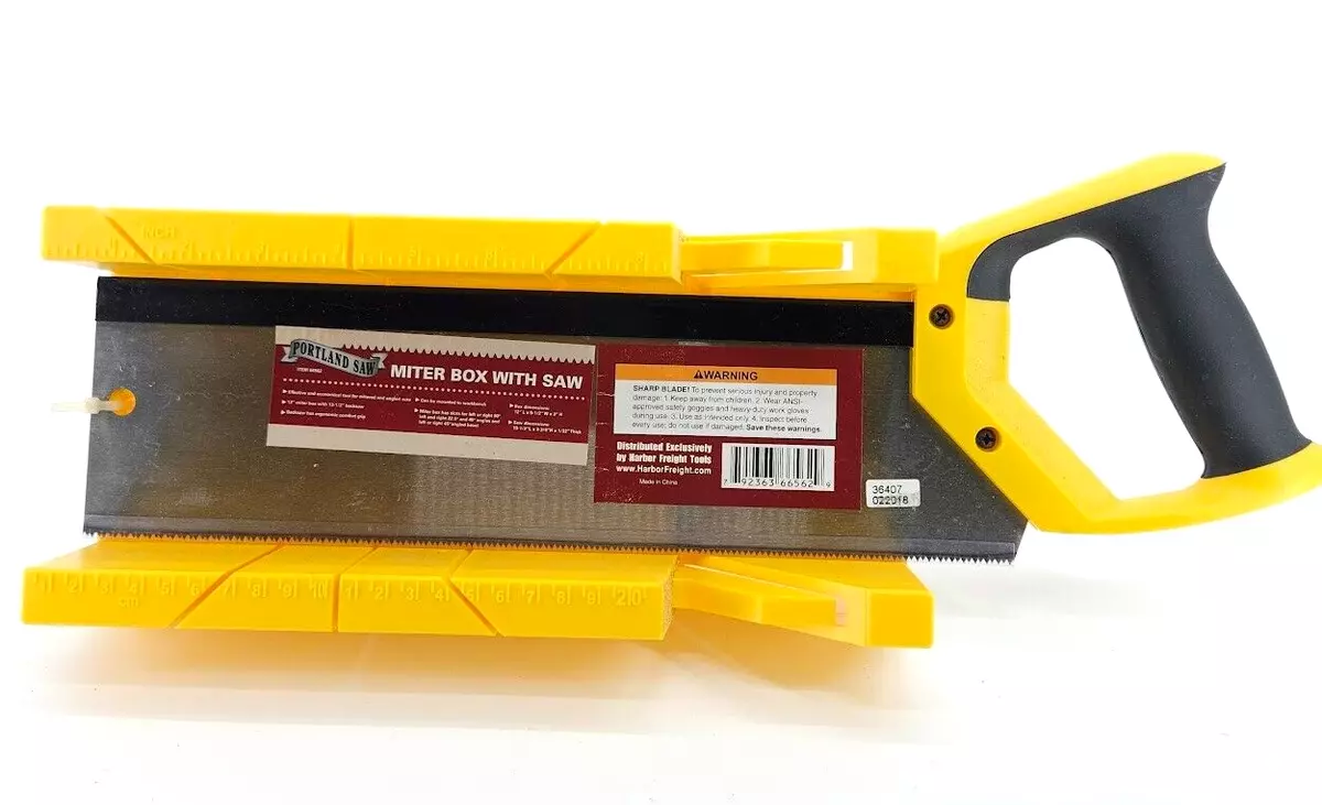 Harbor Freight Tools Portland Saw Miter Box Set New Sharp Blade