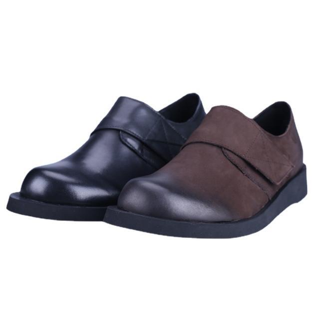 SAOLA Scarpe uomo vintage primavera casual vera pelle business punta tonda oversize