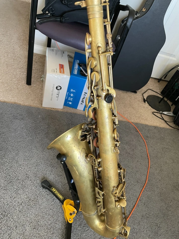 Saxofón tenor Cannonball vintage renacido ámbar oscuro sin lacar Foto 2 de 4