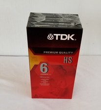 TDK 3 Pack HS Premium Quality 6 Hour VHS Video Cassette VCR Tapes New Sealed
