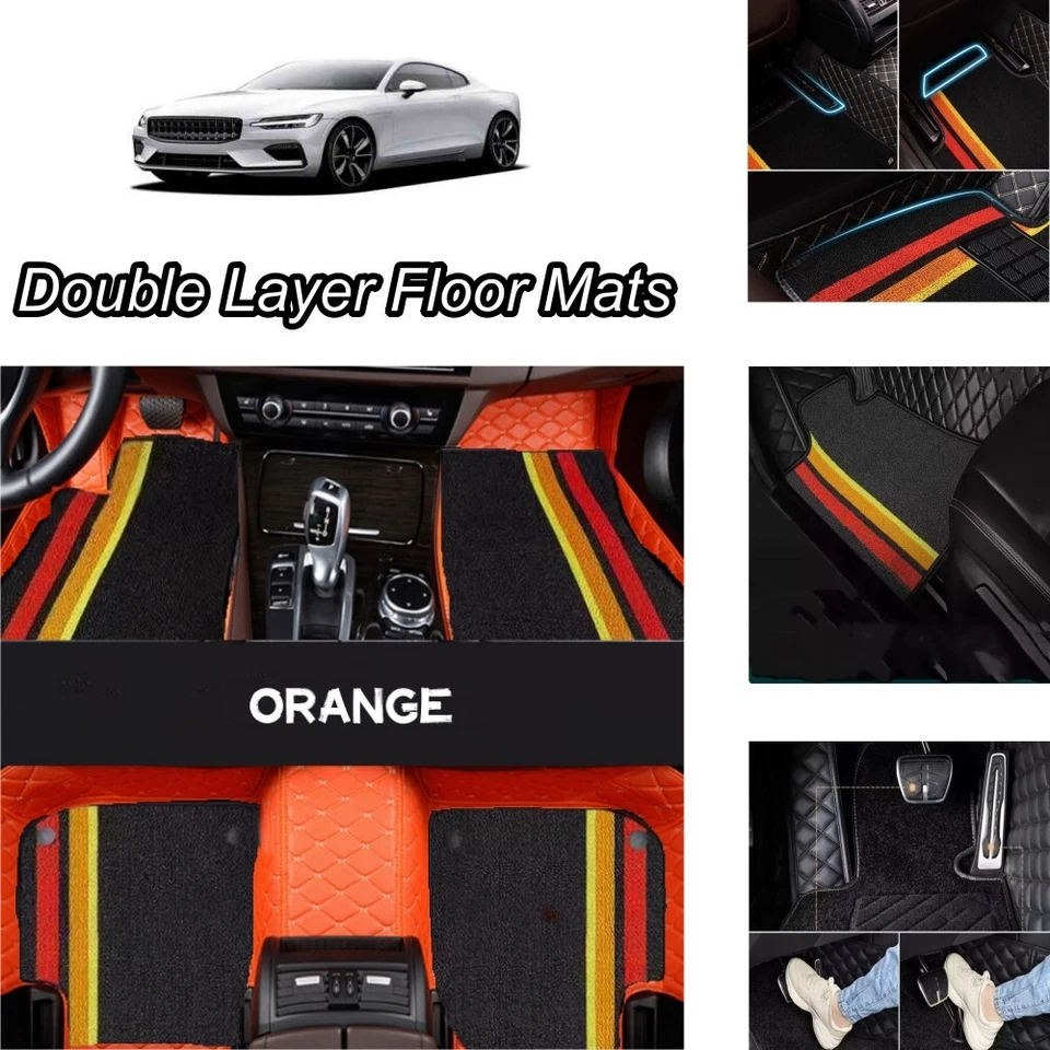 For Volkswagen Car Floor Mat Double Layer Luxury All-seasons Set Right/Left Hand — 第 3/4 张图片