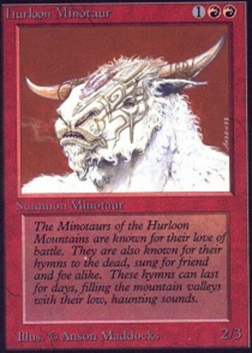 Hurloon Minotaur ~ Lightly Played Unlimited MTG Magic UltimateMTG Red Card