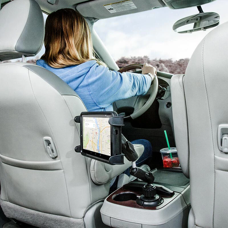 Double Robust Car Cup Holder Tablet Mount for Samsung Galaxy Tab A9 S6 S9 S9 FE - Image 4 of 4